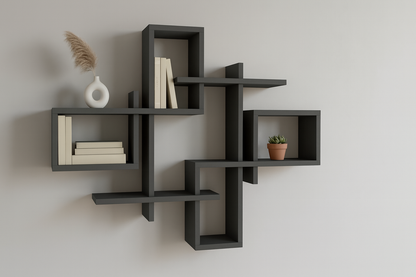 En geç 15 iş günü içinde kargoda, Kargo bedava! Dekoratif Koyu Gri Duvar Rafı