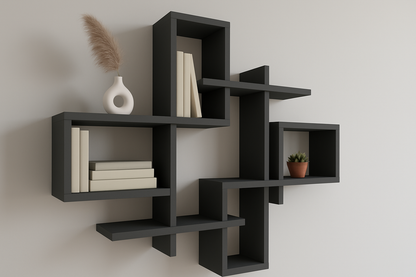 En geç 15 iş günü içinde kargoda, Kargo bedava! Dekoratif Koyu Gri Duvar Rafı