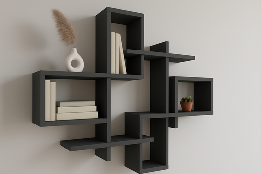 En geç 15 iş günü içinde kargoda, Kargo bedava! Dekoratif Koyu Gri Duvar Rafı