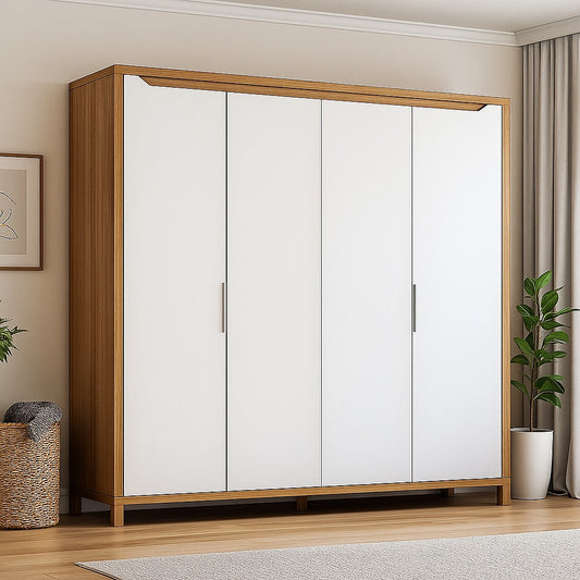 En geç 15 iş günü içinde kargoda, Kargo bedava! Raflı ve Askılı Geniş Ahşap Gardırop