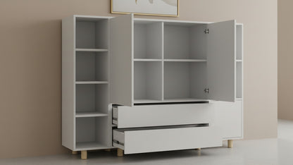 En geç 15 iş günü içinde kargoda, Kargo bedava! Raflı ve Çekmeceli Şifonyer Dolap Ünitesi