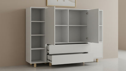 En geç 15 iş günü içinde kargoda, Kargo bedava! Raflı ve Çekmeceli Şifonyer Dolap Ünitesi