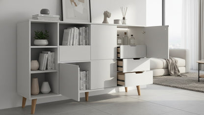 En geç 15 iş günü içinde kargoda, Kargo bedava! Modern Beyaz Şifonyer